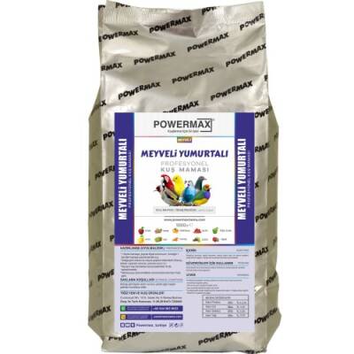 Powermax MEYVELİ YUMURTALI mama 10 kg ( mükemmel içerik )